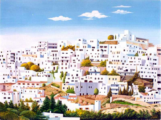 Mojacar Gouache Panel Landscaping