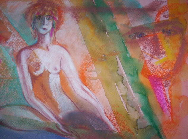 RECUERDOS Pastel Paper Figure Painting