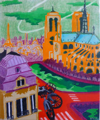 Notre Dame y bicicleta