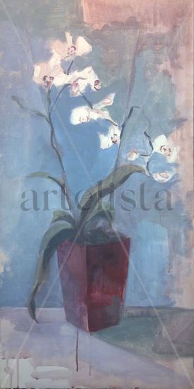 estudio orquidea Acrylic Canvas Floral Painting