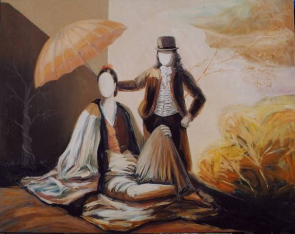 Parasol, tentación, modelo y Goya