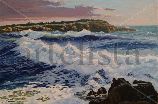 Isla Plana al atardecer con poniente