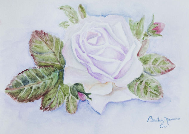 "Rosa" Watercolour Paper Floral Painting