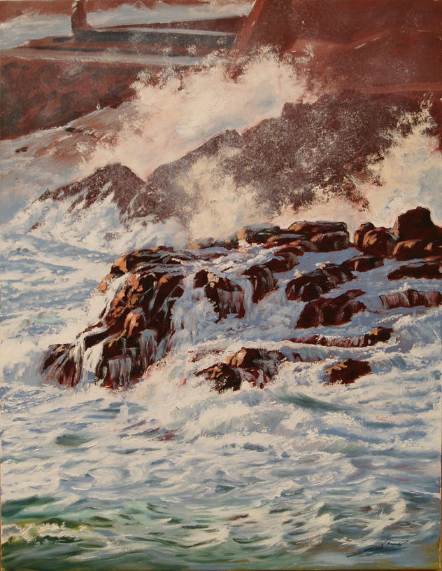 Mar brava en Isla Plana