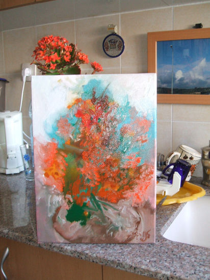 flores en enero 1 Oil Canvas Floral Painting