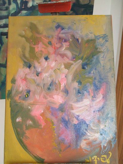 flores de mi balcon Oil Canvas Floral Painting