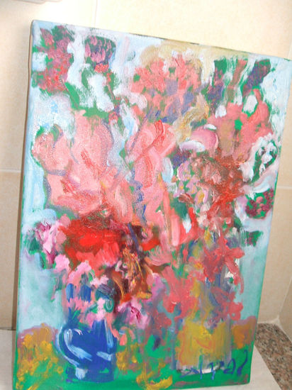 flores en invierno  5 Oil Canvas Floral Painting