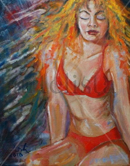 MIAMI GIRL 3 Oil Canvas Figure Painting