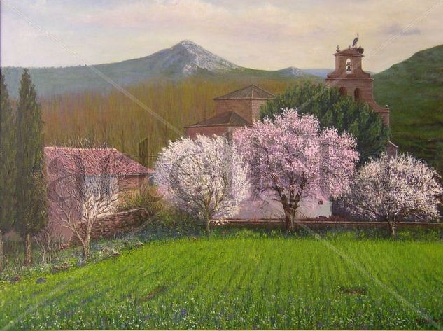 Primavera en Osma, Soria Óleo Lienzo Paisaje