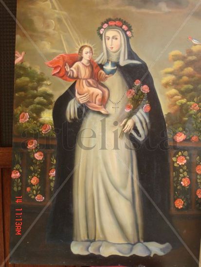 SANTA ROSA DE LIMA Oil Canvas Figure Painting