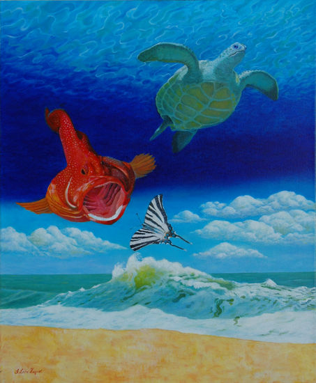 Conjunción delirante 7 Oil Canvas Marine Painting