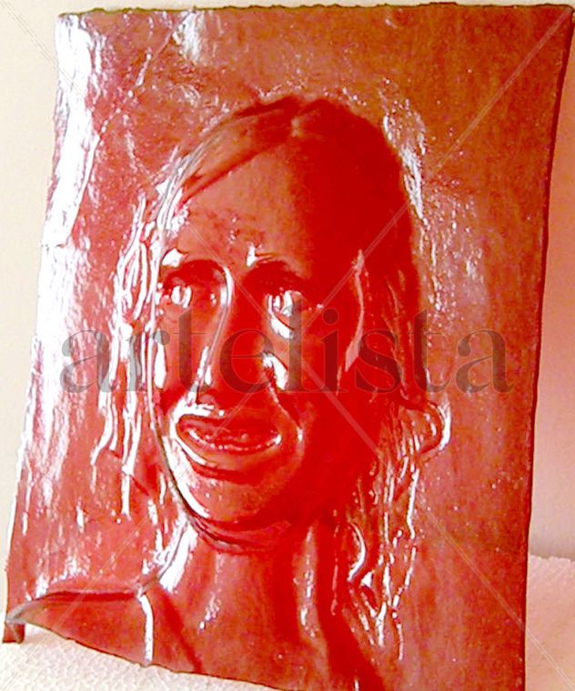 E. Patricia G.B. (continuación del Poema 98 - ) Rostro wn vidrio fusionado
