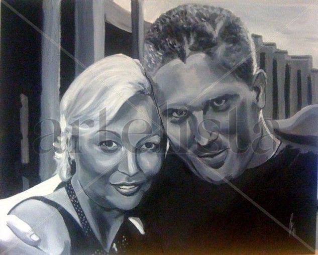 Alfonso y Angela Oil Canvas Portrait