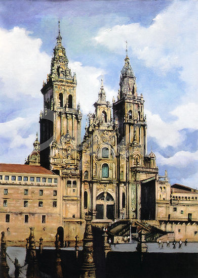 Catedral de Santiago de Compostela/Santiago de Compostela Cathedral (A Coruña) Oil Canvas Landscaping