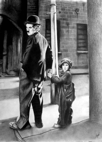Chaplin y el niño