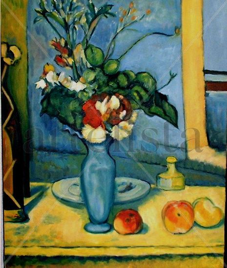 Le vase bleu Oil Canvas Floral Painting