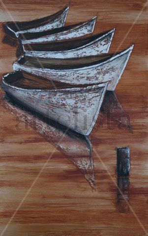 MUELLE SEPIA Acrylic Others Marine Painting