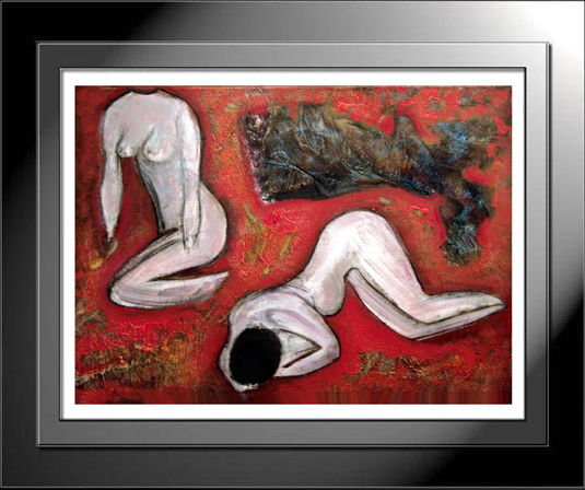 nus à la dérive Acrylic Textile Nude Paintings