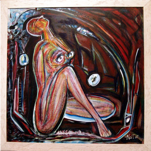 extases Acrylic Textile Nude Paintings