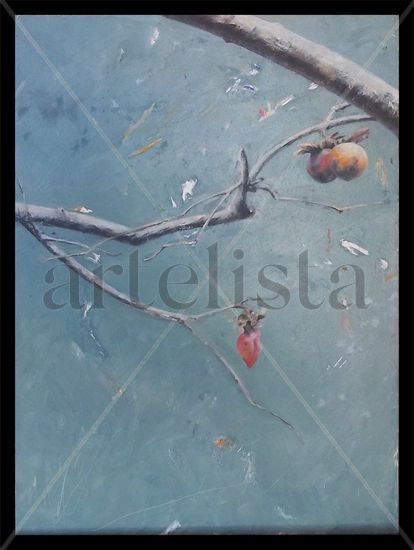 "Pequeñas miradas 3" Oil Panel Floral Painting