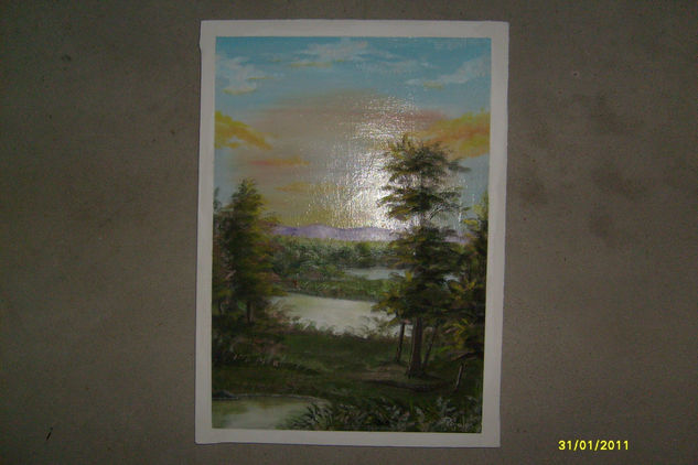 tarde de soledad Oil Canvas Landscaping