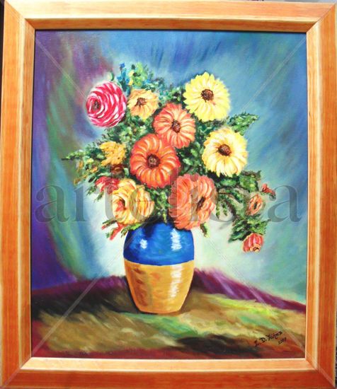 JARRÓN DE FLORES Oil Canvas Landscaping