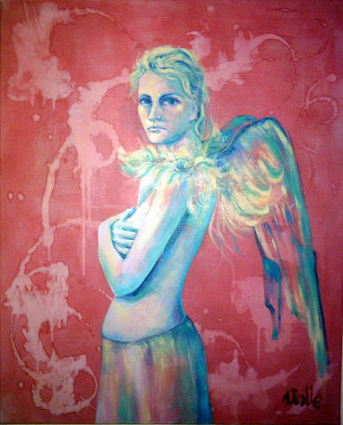 Ángel Acrylic Canvas Figure Painting