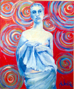 mujer azul Acrylic Canvas Figure Painting