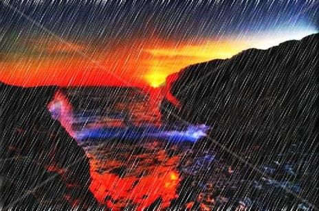 Lloviendo en el...