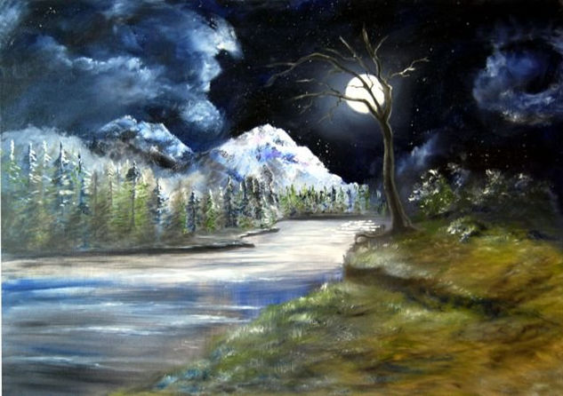 Noche Invernal Oil Canvas Landscaping