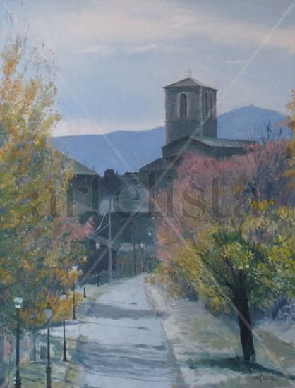 Camino de la Iglesia Oil Canvas Landscaping