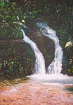 cascada Oil Canvas Landscaping