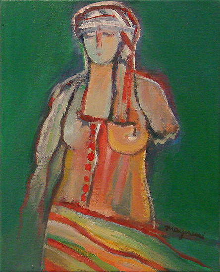 De la serie de los personajes 12 Acrylic Canvas Figure Painting