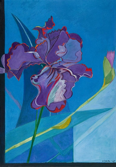 Iris II Óleo Lienzo Floral