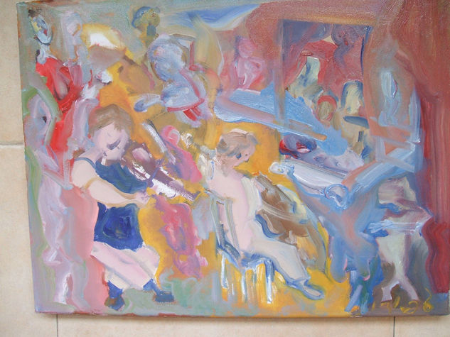 Vivaldi "agitata da due venti" Oil Canvas Figure Painting