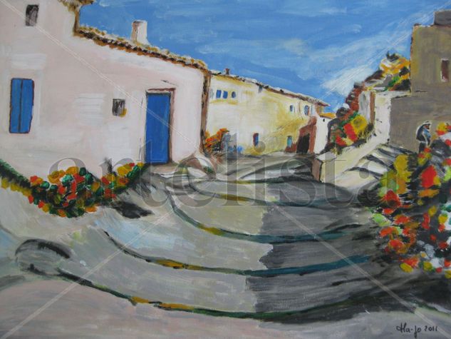 El viejo pueblo Oil Canvas Landscaping