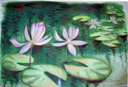 Flores en el agua