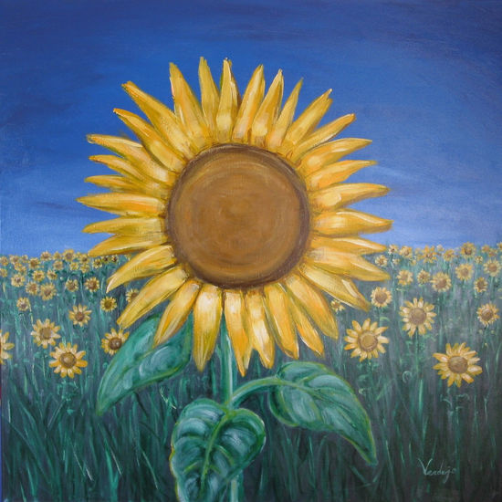 Girasol Acrílico Lienzo Paisaje