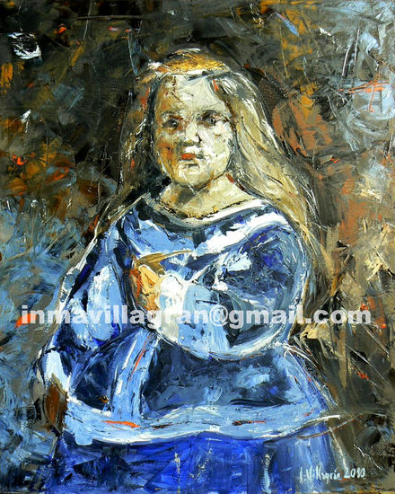 Menina1 Oil Canvas Portrait