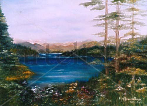 PARAISO PATAGONICO Oil Canvas Landscaping