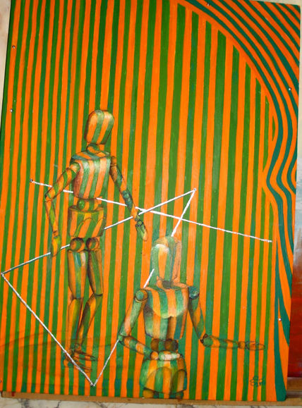 Verde y naranja