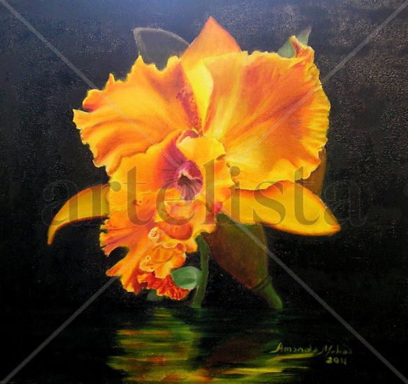 Orquidea Oil Canvas Floral Painting