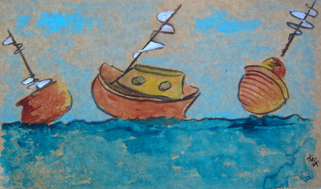 barcos c Oil Canvas Landscaping