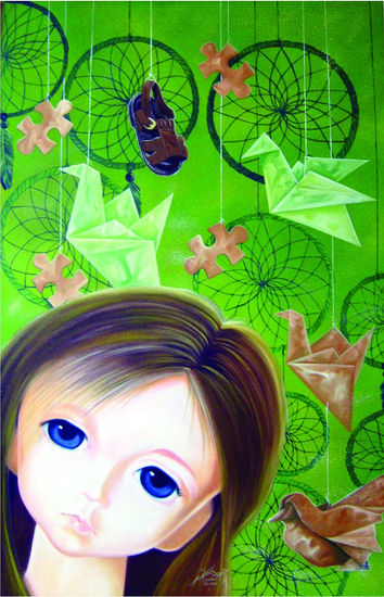 SUEÑOS DE PAPEL (MI MUÑECA TRISTE) Oil Canvas Figure Painting