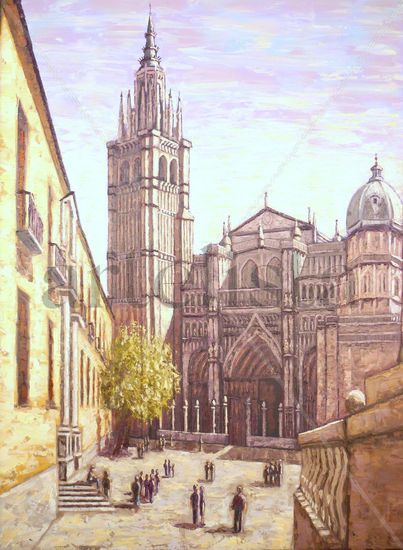 Catedral de Toledo Oil Canvas Landscaping