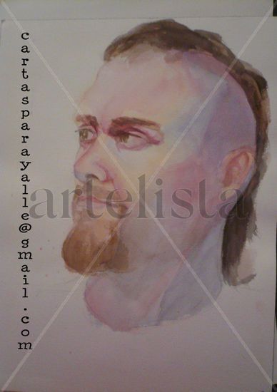 Modelo Watercolour Paper Portrait