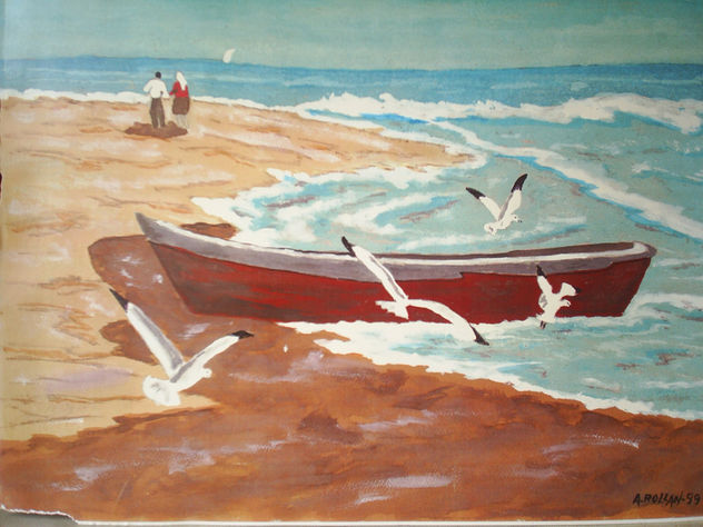 varada en la playa