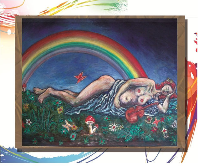 la dama del arcoiris Oil Canvas Landscaping