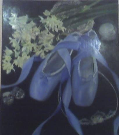 Zapatillas Oil Canvas Figure Painting