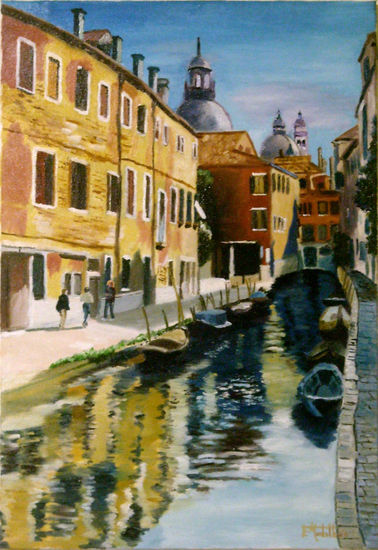 Canal de Venecia Oil Canvas Landscaping